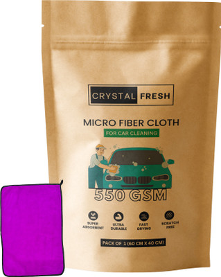 CRYSTALFRESH Microfiber Vehicle Washing  Cloth(Pack Of 1, 550 GSM)