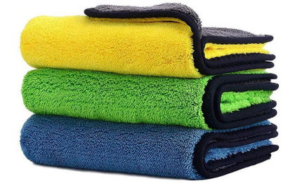 PRATYANG Microfiber Vehicle Washing  Cloth(Pack Of 3, 500 GSM)