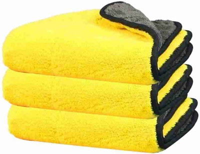 Motopex Microfiber Vehicle Washing  Cloth(Pack Of 3, 600 GSM)