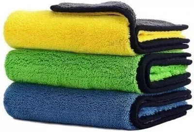 ANAYA G Microfiber Vehicle Washing  Cloth(Pack Of 3, 800 GSM)