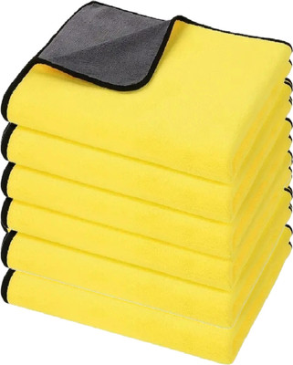 Caronix Microfiber Vehicle Washing  Cloth(Pack Of 6, 600 GSM)