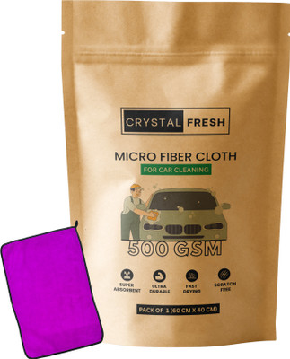 CRYSTALFRESH Microfiber Vehicle Washing  Cloth(Pack Of 1, 500 GSM)