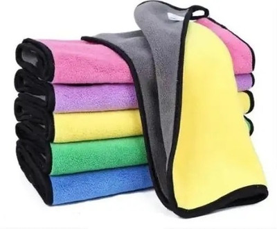 Fridacreations Microfiber Vehicle Washing  Cloth(Pack Of 6, 800 GSM)