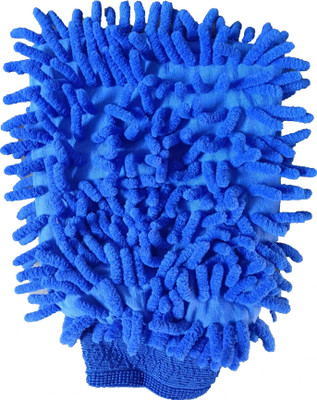 Sheen and Shine Microfiber Vehicle Washing  Hand Glove(Pack Of 1, 150 GSM)