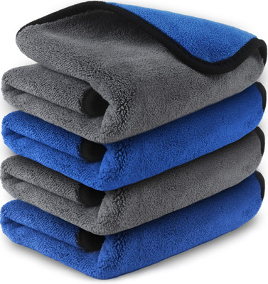Caronix Microfiber Vehicle Washing  Cloth(Pack Of 4, 600 GSM)