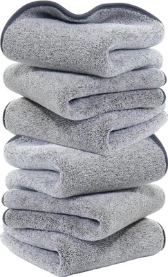 Caronix Microfiber Vehicle Washing  Cloth(Pack Of 6, 600 GSM)