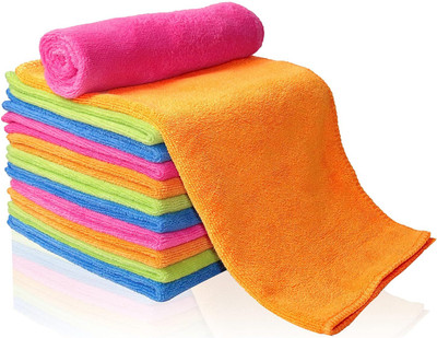 aksmit Microfiber Vehicle Washing  Cloth(Pack Of 10, 270 GSM)
