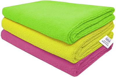 IOTA Polyester Vehicle Washing  Cloth(Pack Of 3, 340 GSM)