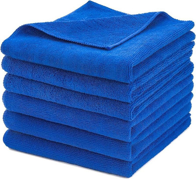 Kyara Care Microfiber Vehicle Washing  Cloth(Pack Of 6, 220 GSM)