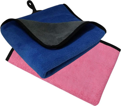 Fezora Microfiber Vehicle Washing  Cloth(Pack Of 2, 800 GSM)
