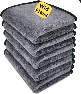 WIDKLASS Microfiber Vehicle Washing  Cloth(Pack Of 5, 350 GSM)