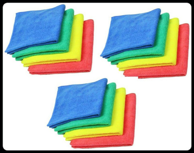rhih Microfiber Vehicle Washing  Cloth(Pack Of 12)