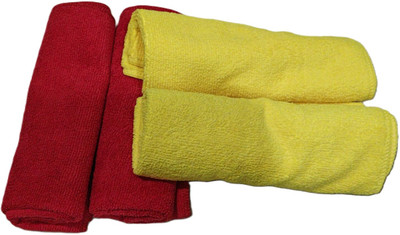 ZEDFIBER Microfiber Vehicle Washing  Cloth(Pack Of 4, 650 GSM)