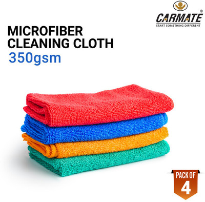 CARMATE Microfiber Vehicle Washing  Cloth(Pack Of 4, 350 GSM)