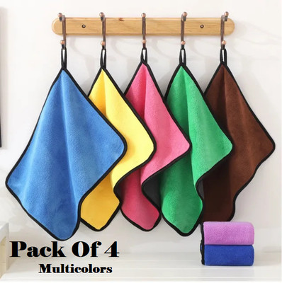 AirSoft Cotton, Microfiber Vehicle Washing  Cloth(Pack Of 4, 800 GSM)