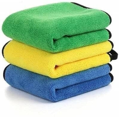 AD COLLECTION Microfiber Vehicle Washing  Cloth(Pack Of 3, 600 GSM)