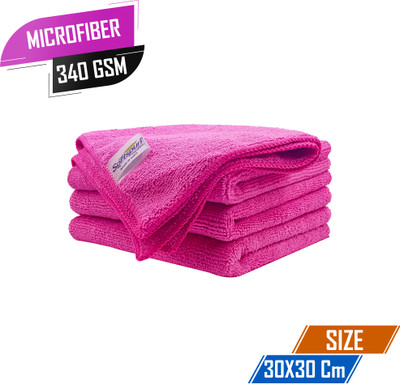 SOFTSPUN Microfiber Vehicle Washing  Cloth(Pack Of 4)