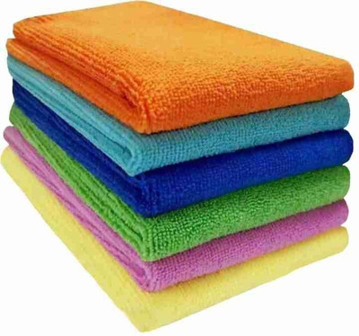 Hitvik Microfiber Vehicle Washing  Cloth(Pack Of 6, 300 GSM)