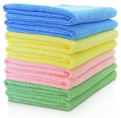 DRUPE Microfiber Vehicle Washing  Cloth(Pack Of 8)
