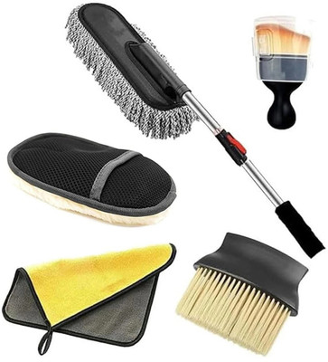 AUTOSITE Microfiber Vehicle Washing  Cloth(Pack Of 5, 800 GSM)