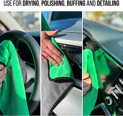 PRATYANG Microfiber Vehicle Washing  Cloth(Pack Of 3, 500 GSM)