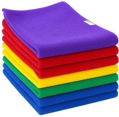 Vicklyn Agencies Microfiber Vehicle Washing  Cloth(Pack Of 7)