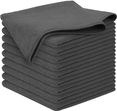 GROOMMM Microfiber Vehicle Washing  Cloth(Pack Of 10, 250 GSM)