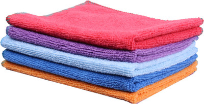 Sheen Microfiber Vehicle Washing  Cloth(Pack Of 5, 300 GSM)