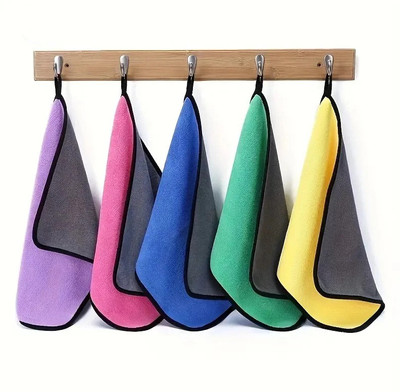 PROGIENCE Microfiber Vehicle Washing  Cloth(Pack Of 5, 800 GSM)