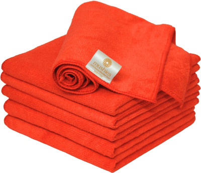 MUSHIES Microfiber Vehicle Washing  Cloth(Pack Of 6, 340 GSM)