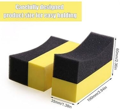 carempire Fabric Vehicle Washing  Sponge(Pack Of 2)