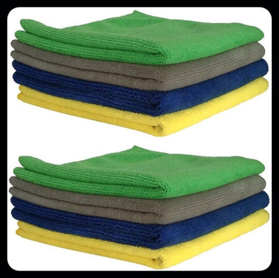 kvhub Microfiber Vehicle Washing  Cloth(Pack Of 8)