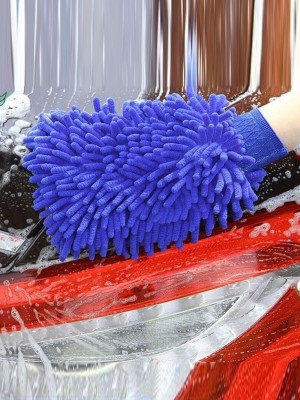AUTOSITE Microfiber Vehicle Washing  Hand Glove(Pack Of 1)