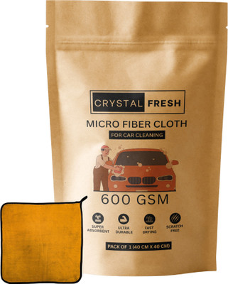 CRYSTALFRESH Microfiber Vehicle Washing  Cloth(Pack Of 1, 600 GSM)