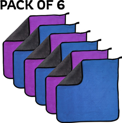 yarnova Microfiber Vehicle Washing  Cloth(Pack Of 6, 500 GSM)
