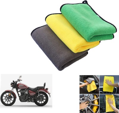 ROYAL AUTO MART Microfiber Vehicle Washing  Cloth(Pack Of 3, 800 GSM)