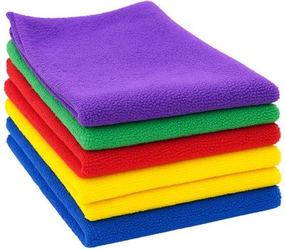 Vicklyn Agencies Microfiber Vehicle Washing  Cloth(Pack Of 5)