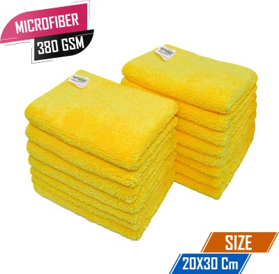 SOFTSPUN Microfiber Vehicle Washing  Cloth(Pack Of 15, 380 GSM)