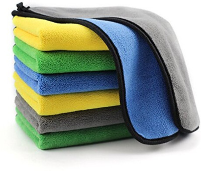 aksmit Microfiber Vehicle Washing  Cloth(Pack Of 7, 800 GSM)