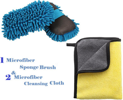 AirSoft Microfiber Vehicle Washing  Brush(Pack Of 3)