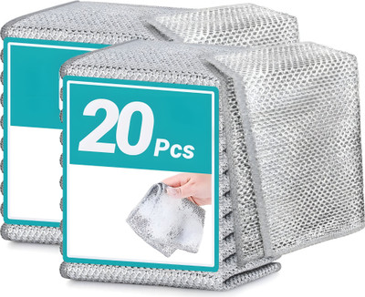 Bizbee Steel Vehicle Washing  Cloth(Pack Of 20, 600 GSM)