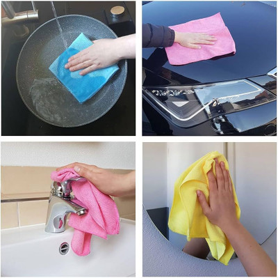 Kyara Care Microfiber Vehicle Washing  Cloth(Pack Of 4)