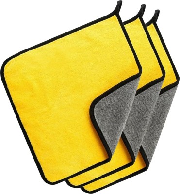 Caronix Microfiber Vehicle Washing  Cloth(Pack Of 3, 600 GSM)