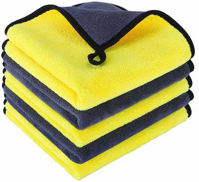 Raga Plus Microfiber Vehicle Washing  Cloth(Pack Of 5, 500 GSM)