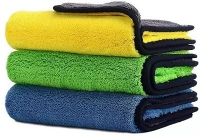 PAREEZEH Microfiber Vehicle Washing  Cloth(Pack Of 3, 600 GSM)