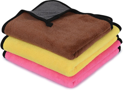SHIVA Microfiber Vehicle Washing  Cloth(Pack Of 5, 600 GSM)