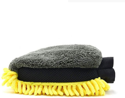 Favoto Microfiber Vehicle Washing  Washing Mitt Hand Glove(Pack Of 1)