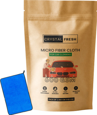 CRYSTALFRESH Microfiber Vehicle Washing  Cloth(Pack Of 1, 600 GSM)