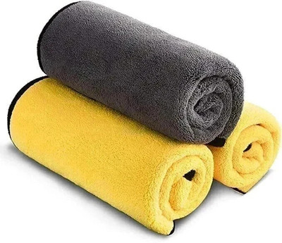 Sheen Microfiber Vehicle Washing  Cloth(Pack Of 3, 800 GSM)