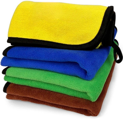 Aliens Microfiber Vehicle Washing  Cloth(Pack Of 4)